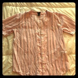 Pink baseball jersey